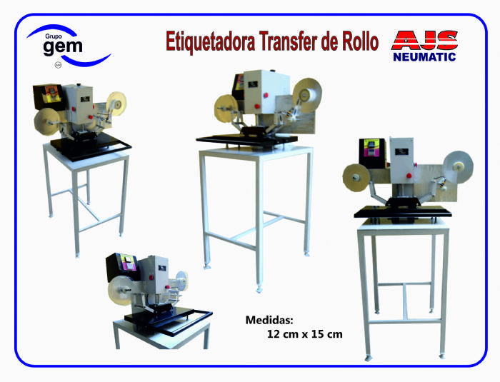 PLANCHA ETIQUETADORA TRANSFER DE ROLLO